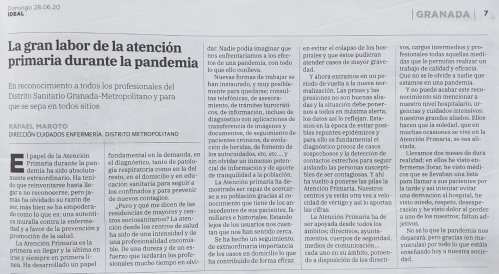 La gran labor de la atención primaria durante la pandemia