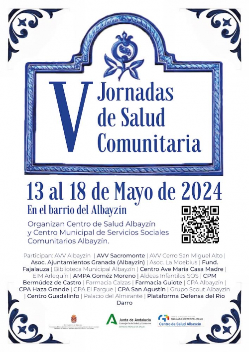 V Jornadas de Salud Comunitaria organizadas por el Centro de Salud Albayzín y el Centro Municipal de Servicios Sociales Comunitarios