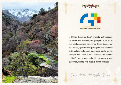 El Distrito Granada-Metropolitano os desea feliz navidad